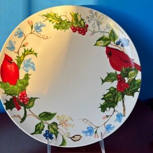 Holly Cardinal by Portmeirion Festive Cardinal Decorative Plate